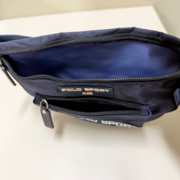 Vintage Polo Sport Ralph Lauren Unisex Blue Belt Bag Fanny Pack - Picture 7 of 8
